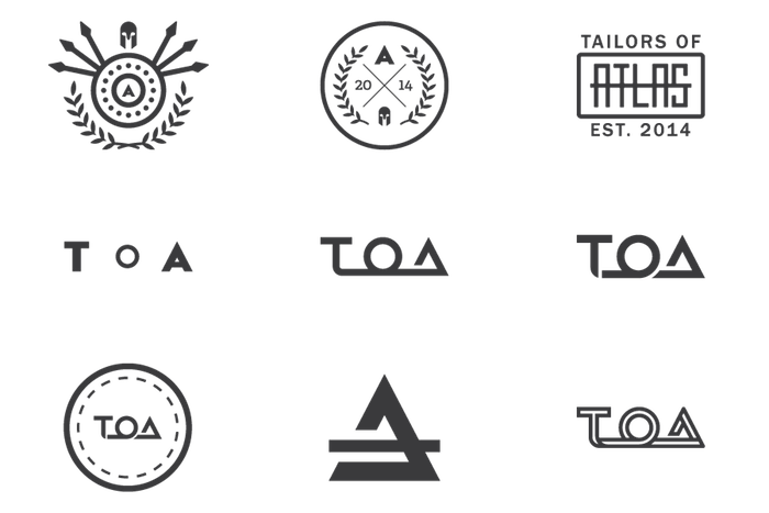 Proposed Tailors of Atlas logos.